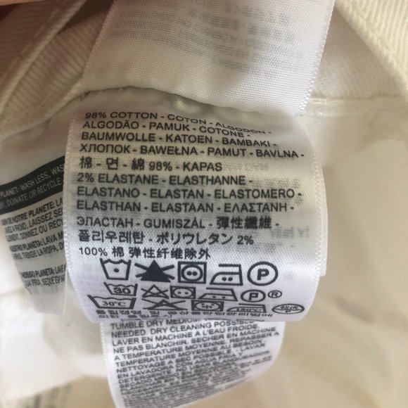 BNWOT Men's Levi's White 511 jeans Black Tabs - Picture 3 of 5